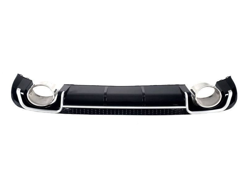 Диффузор (заднего бампера) Black Silver/Chrome Pipe (в стиле RS3) Hatchback на Audi A3 2012-2016 427782 фото Диффузор (заднего бампера) Black Silver/Chrome Pipe (в стиле RS3) Hatchback на Audi A3 2012-2016 427782 фото