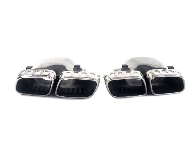 Диффузор (заднего бампера) Full Black / Chrome Pipe (стиль E63) Coupe AMG на Mercedes E-class W213 2020-2023 427864 фото