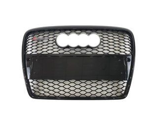 Решітка радіатора на Audi A6 C6 2004-2011 стиль RS6 Black під PDC 427310 фото
