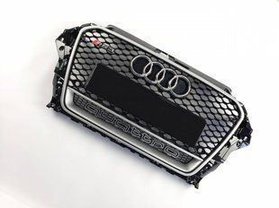 Решітка радіатора на Audi A3 2012-2016 стиль RS Black Silver 244029 фото