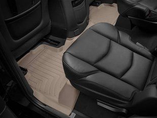 3D килимки для Cadillac Escalade 2015- бежеві задні WeatherTech 456952 141606 фото