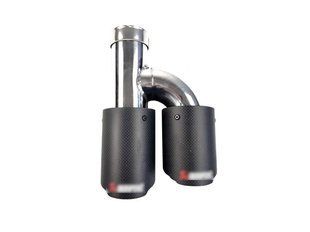 Насадки на выхлоп Carbon ( матовый ) 63mm To 89mm ( двойная H ) на Akrapovič 429265 фото