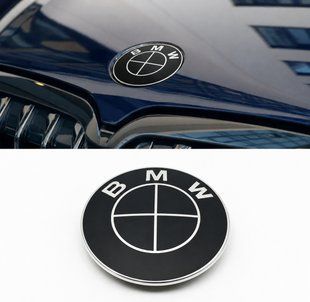 Автологотип емблема BMW X7 G07, 7 G11 LCI, 7 G12 LCI Чорний 95мм на капот 523105 фото