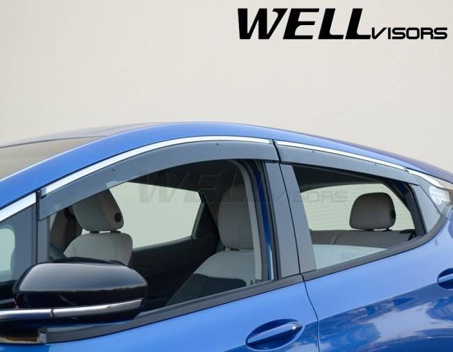 Дефлектори вікон для Chevrolet Bolt 2017- з хром молдингом WELLvisors 3-847CH027 162718 фото