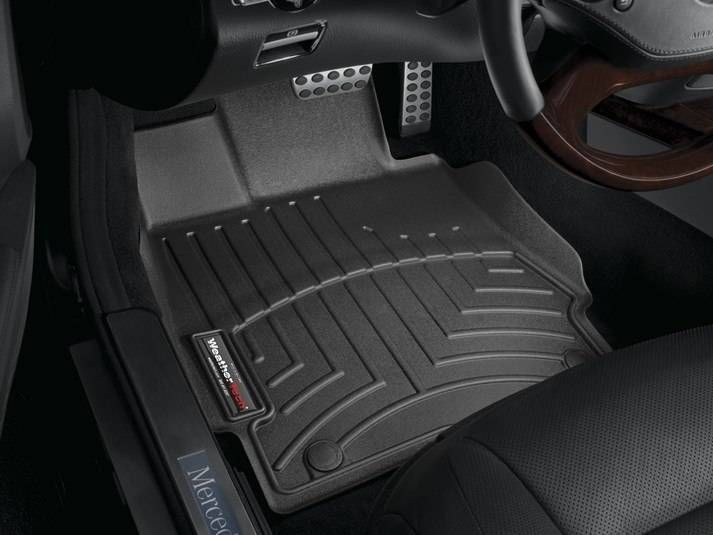 3D килимки для Mercedes S-class W221 2005-2013 чорні передні WeatherTech 442521 46655 фото