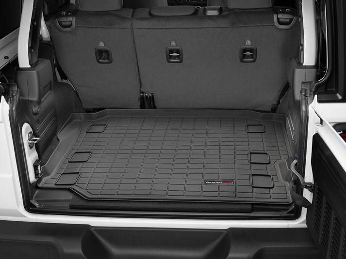 Коврик в багажник для Jeep Wrangler 2018- 4-Door без сабвуфера черный WeatherTech 401109 240211 фото