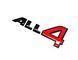 Автологотип шильдик эмблема надпись Mini ALL4 Black Red черный глянец 523226 фото 3
