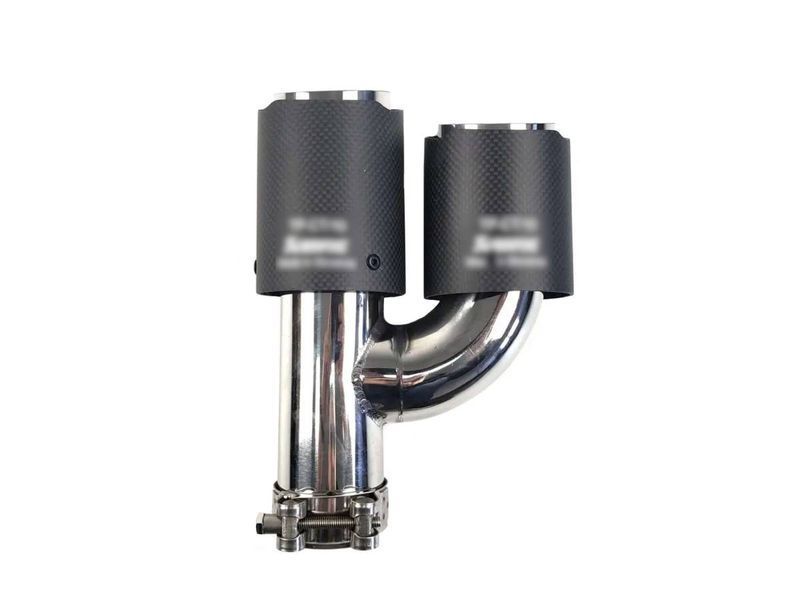 Насадки на выхлоп Carbon ( матовый ) 63mm To 89mm ( двойная H ) на Akrapovič 429265 фото