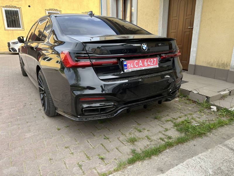 Диффузор (заднего бампера) Черный глянец (Rock style) на BMW 7 G11, G12 2019-2023 427781 фото