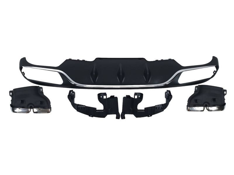 Диффузор (заднего бампера) Chrome Black / Chrome Pipe (стиль E63) Normal на Mercedes E-class W213 2016-2020 427865 фото Диффузор (заднего бампера) Chrome Black / Chrome Pipe (стиль E63) Normal на Mercedes E-class W213 2016-2020 427865 фото