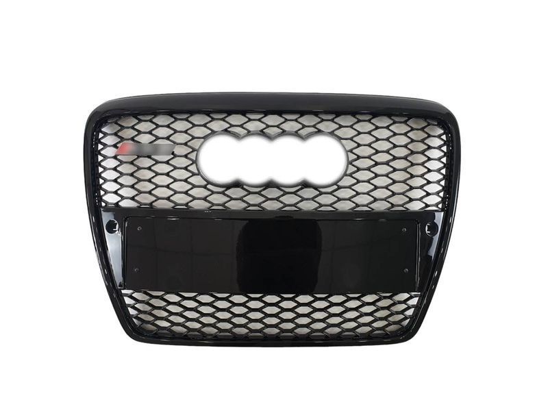 Решітка радіатора на Audi A6 C6 2004-2011 стиль RS6 Black під PDC 427310 фото