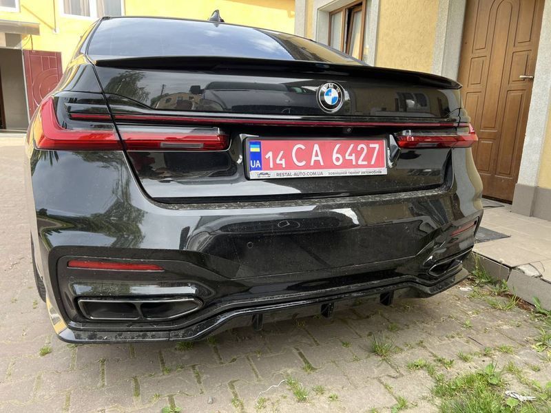 Диффузор (заднего бампера) Черный глянец (Rock style) на BMW 7 G11, G12 2019-2023 427781 фото