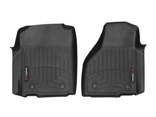 3D килимки для Dodge Ram 2013-2018 Quad Cab, Vinil чорні передні WeatherTech 449821V 141751 фото