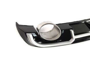 Диффузор (заднего бампера) Black Silver/Chrome Pipe (в стиле RS3) Sedan на Audi A3 2016-2020 427784 фото