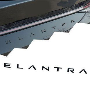 Автологотип емблема напис Hyundai Elantra 2021-2023 Black Edition чорний сатин 522766 фото