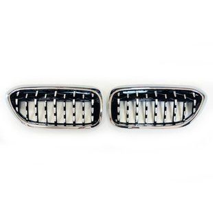 Решітка радіатора на BMW 5 G30, G31 2017-2020 хром Diamond 407732 фото