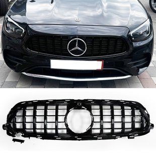 Решітка радіатора на Mercedes E-class W213 2020-2023 стиль AMG GT Black 522630 фото