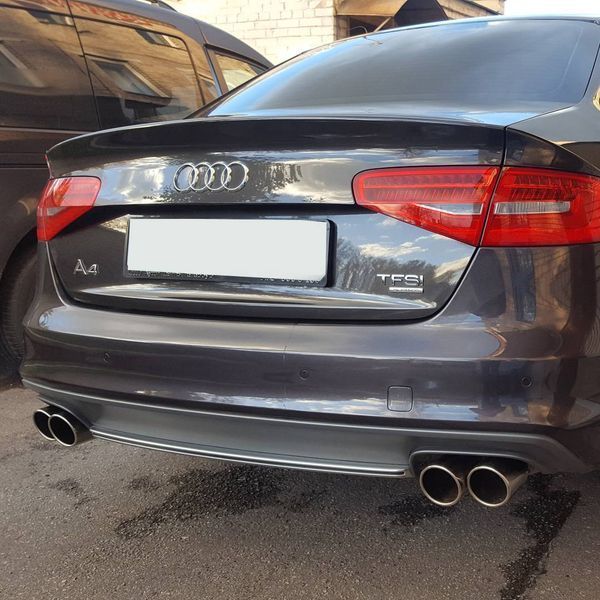 Дифузор заднього бампера на Audi A4 B8 2011-2015 стиль S4 в S-Line бампер 244104 фото