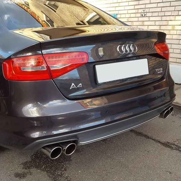 Дифузор заднього бампера на Audi A4 B8 2011-2015 стиль S4 в S-Line бампер 244104 фото