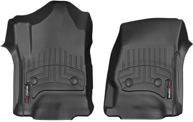 3D килимки для Chevrolet Silverado, GMC Sierra 2014-2018 4x4 shifter чорні передні WeatherTech 447221 212762 фото