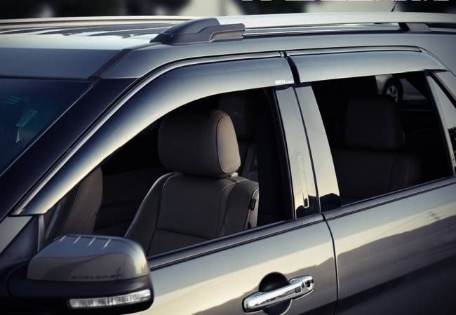 Дефлектори вікон для Ford Explorer 2011-2018 з чорним молдингом WELLvisors 3-847FD008 197256 фото