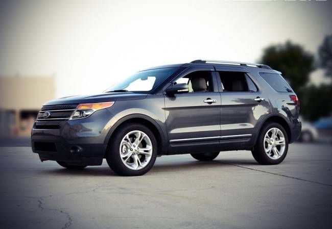 Дефлектори вікон для Ford Explorer 2011-2018 з чорним молдингом WELLvisors 3-847FD008 197256 фото