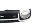Диффузор (заднего бампера) Black Silver/Chrome Pipe (в стиле RS4) на Audi A4 B9 2015-2019 427789 фото 5