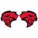 Автологотип емблема Dodge Hellcat Head red на крила комплект 2шт 360790 фото 1