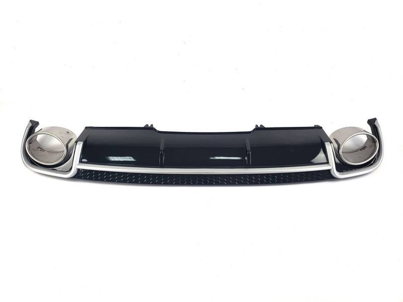 Диффузор (заднего бампера) Black Silver/Chrome Pipe (в стиле RS4) на Audi A4 B9 2015-2019 427789 фото Диффузор (заднего бампера) Black Silver/Chrome Pipe (в стиле RS4) на Audi A4 B9 2015-2019 427789 фото