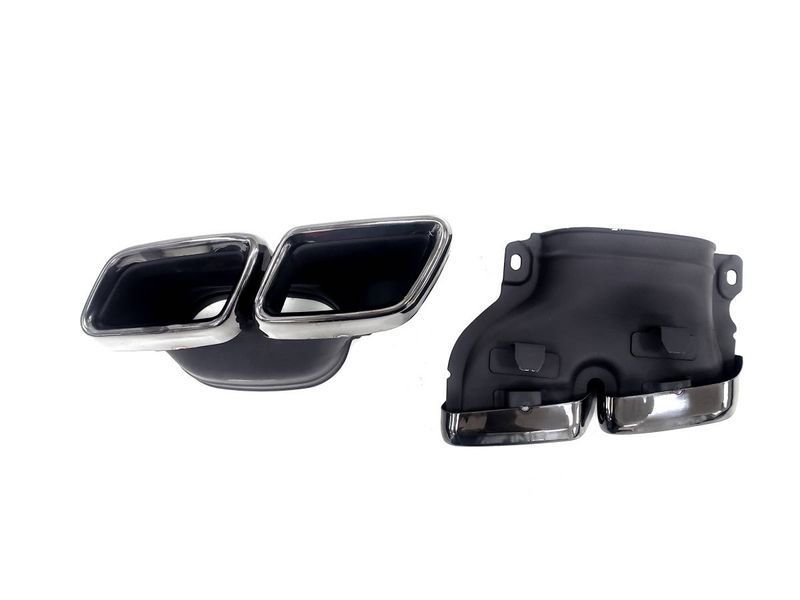 Диффузор (заднего бампера) Full Black / Black Pipe (стиль E63) Normal на Mercedes E-class W213 2016-2020 427866 фото