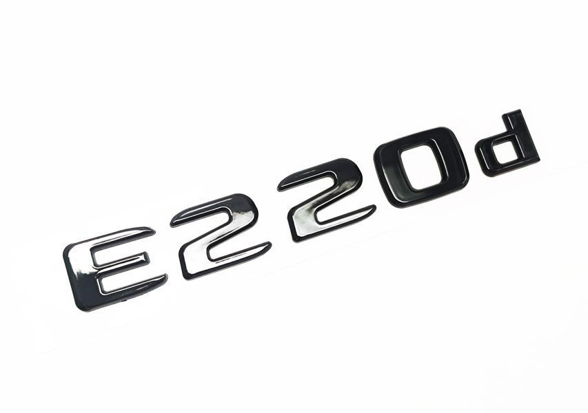Автологотип шильдик эмблема надпись Mercedes E220d Black Package черный глянец 522946 фото