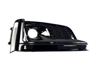 Решетки в бампер Full Black (стиль S5 под дистроник) S-Line на Audi A5 2016-2020 430040 фото