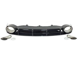 Диффузор (заднего бампера) Black Silver/Chrome Pipe (в стиле RS6) на Audi A6 C7 2011-2014 429696 фото