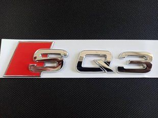 Автологотип емблема Audi SQ3 хром на кришку багажника 227072 фото