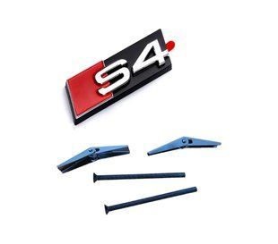 Автологотип емблема напис Audi S4 в решітку радіатора хром Emblems170764 241252 фото