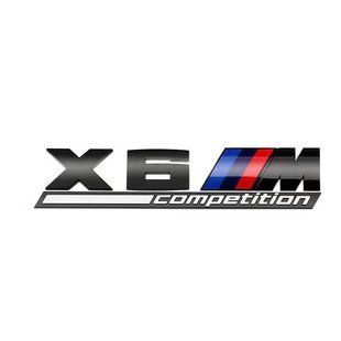 Автологотип емблема напис BMW X6M Competition Black Shadow Edition 51148096413 чорний глянець 401640 фото