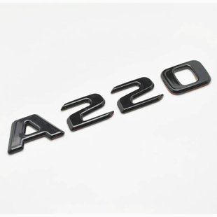 Автологотип емблема напис Mercedes A220 Black чорний глянець 417048 фото