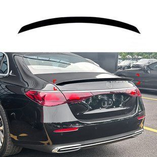 Спойлер на Mercedes-Benz E-class W214 2021- стиль AMG чорний глянець 522556 фото