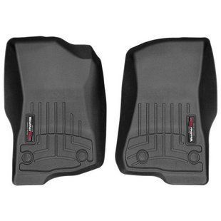 3D килимки для Jeep Wrangler, Gladiator 2018- чорні передні WeatherTech 4413131 141655 фото