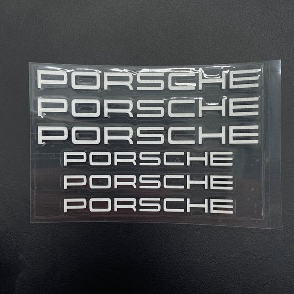 Наклейки на суппорт PORSCHE белые ровные 425998 фото