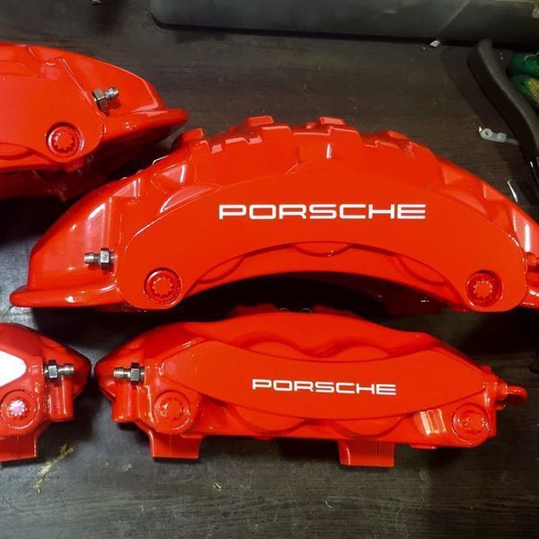 Наклейки на суппорт PORSCHE белые ровные 425998 фото