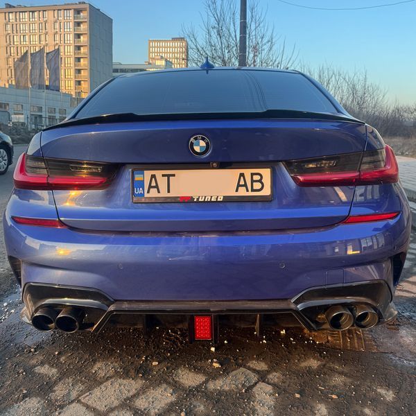 Спойлер на BMW 3 G20 2018- стиль M3 чорний глянець 417247 фото