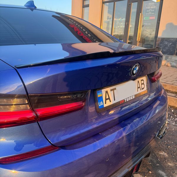 Спойлер на BMW 3 G20 2018- стиль M3 чорний глянець 417247 фото