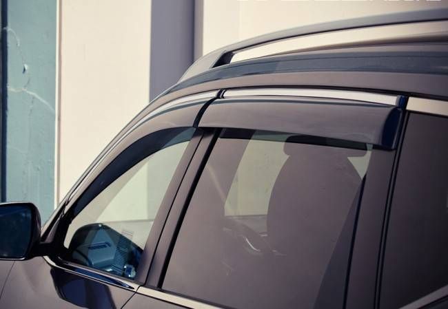 Дефлектори вікон для Nissan X-Trail, Rogue 2014- з хром молдингом WELLvisors 3-847NS009 162741 фото