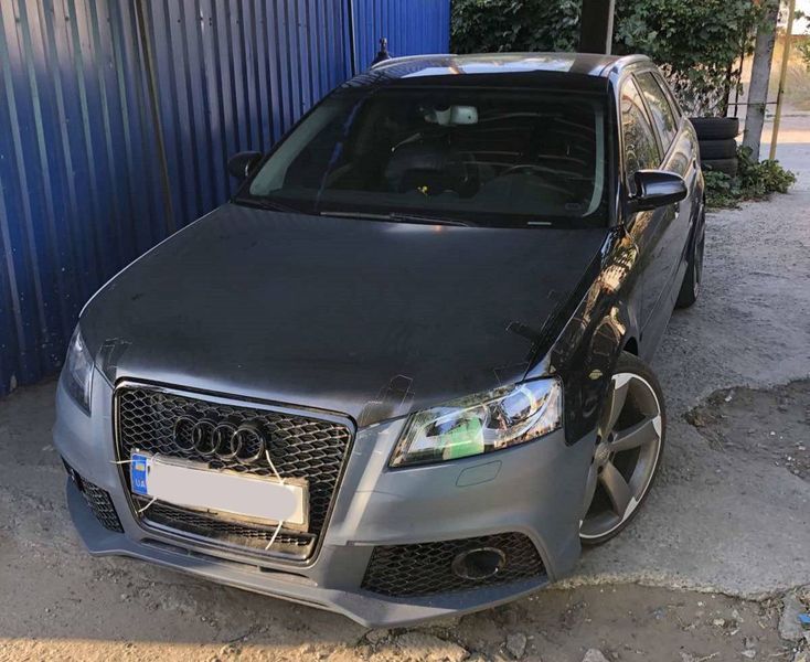 Передний бампер на Audi A3 2008-2012 в стиле RS3 428671 фото