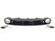 Диффузор (заднего бампера) Black Silver/Chrome Pipe (в стиле RS6) на Audi A6 C7 2011-2014 429696 фото 1