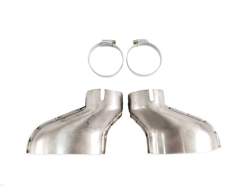Диффузор (заднего бампера) Black Silver/Chrome Pipe (в стиле RS6) на Audi A6 C7 2011-2014 429696 фото