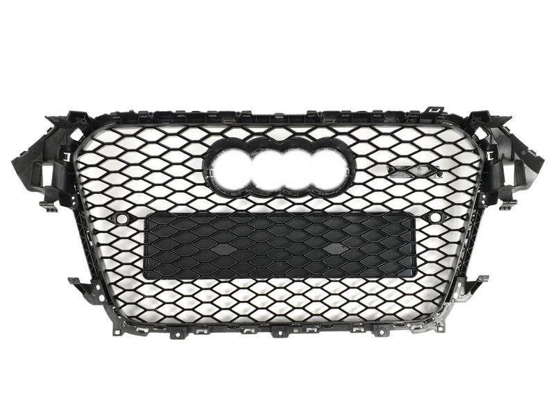Решітка радіатора на Audi A4 B8 2011-2015 стиль RS4 Silver Chrome 427279 фото
