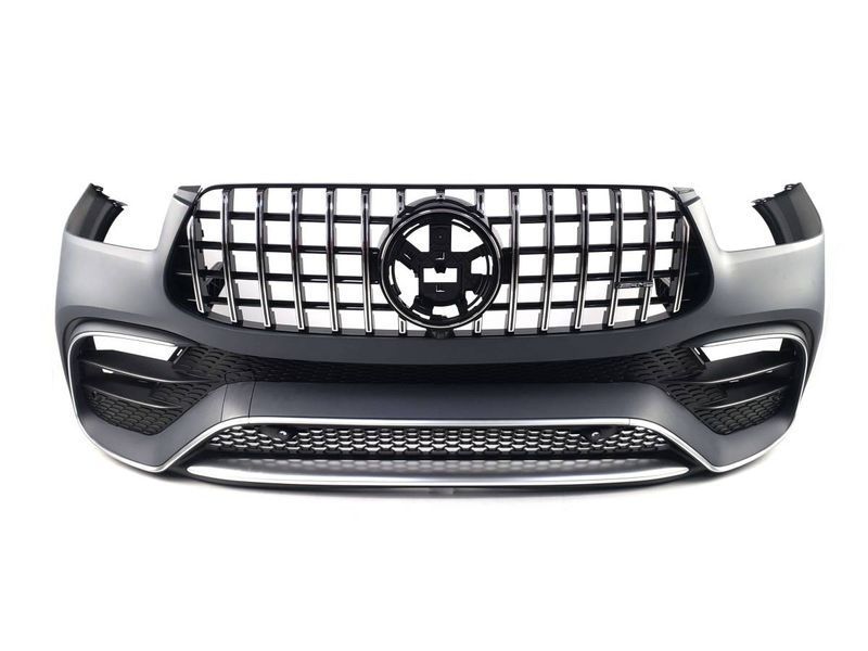 Комплект обвісу передній і задній бампер на Mercedes GLE-class W167 2018-2023 стиль GLE63 AMG V2 428578 фото