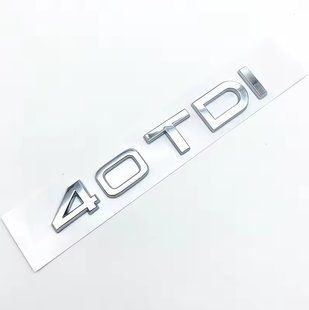 Автологотип шильдик эмблема надпись Audi 40TDI хром на крышку багажника 523408 фото